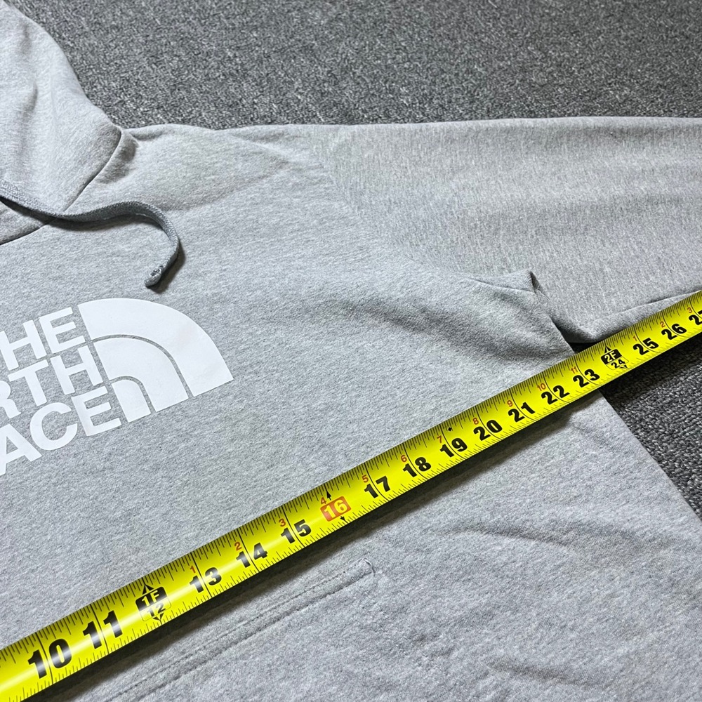 The North Face Hoodie XL Gray Pullover Logo Graphic Fleece Sweatshirt Mens - Picture 5 of 9